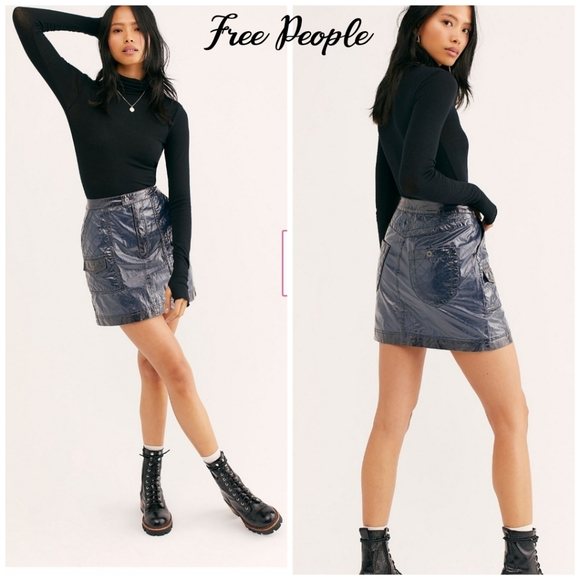 Free People Too Cool For School Quilted Skirt - Picture 2 of 2